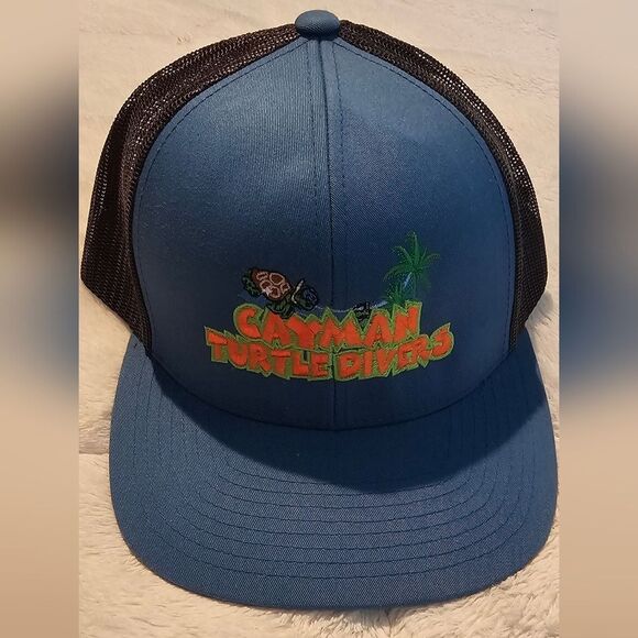 Cayman Turtle Divers Blue Baseball Hat. One Size - Adult - Picture 1 of 4